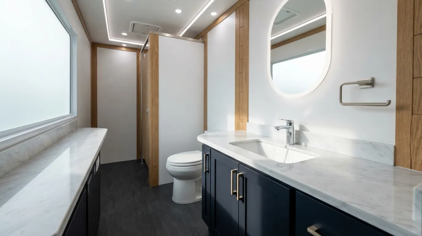 Luxury Restroom Trailer in North Peoria, IL